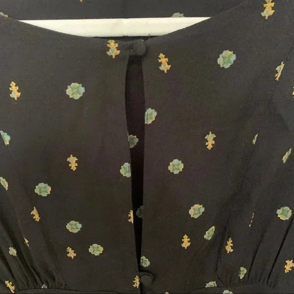 Free People Love Grows Long Sleeve Keyhole Romper Garden Print Size XS
